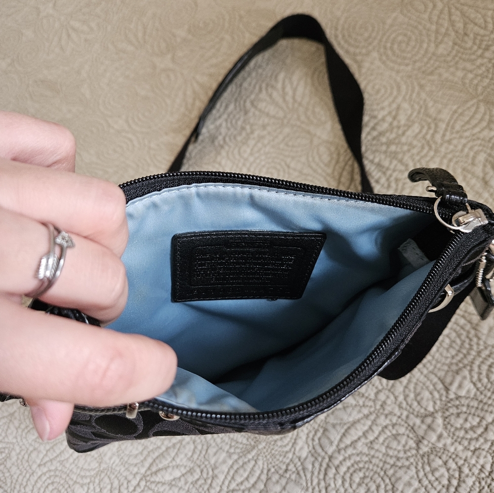 Black Coach Crossbody Purse - Picture 5 of 6